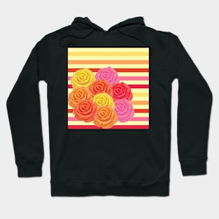 Frosted Candy Color Roses Hoodie